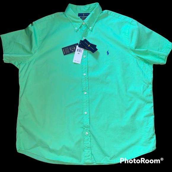 Ralph Lauren Other - NWT Ralph Lauren GREEN short sleeved button down shirt men’s size XXL